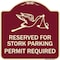 Signmission Reserved for Stork Parking Permit Required W/ Graphic Heavy-Gauge Alum, 18" x 18", BU-1818-23172 A-DES-BU-1818-23172 - alternate 1